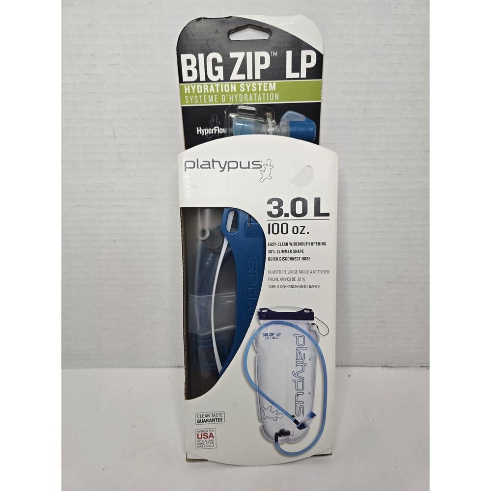 Platypus Big Zip Lp 3.0L / 100 Oz Hydration System, easy-clean widemouth opening